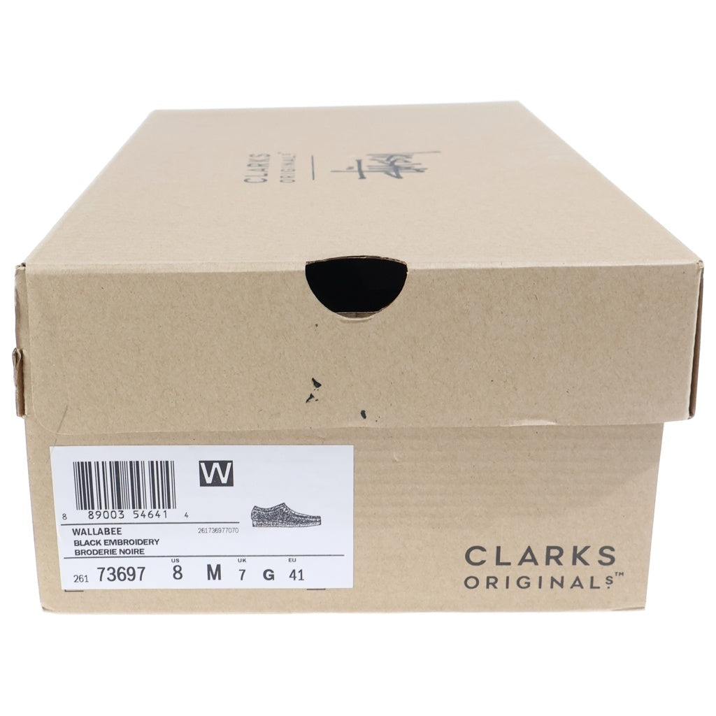 Clarks(クラークス) ×STUUSY WALLABEE ステューシー ワラビー トランプデザイン スエード スリッポン ブラック