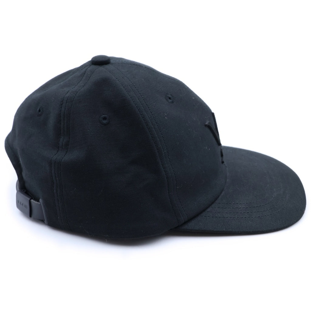 WTAPS(ダブルタップス) ×SACAI COTTON BACK SATIN CAP コットンサテン サテン 6パネル ベースボールキャップ 帽子 ブラック 25-0931S