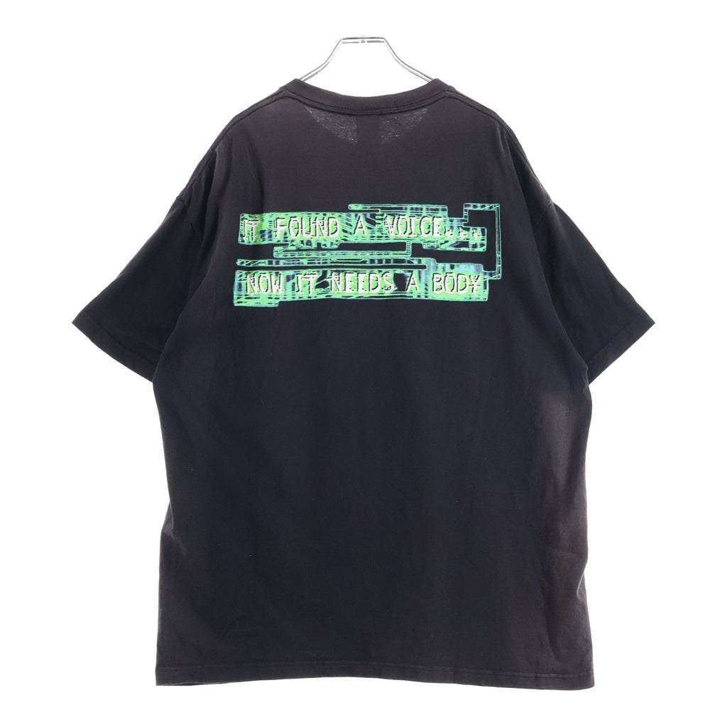 GEEKSRULE(ギークスルール) ×GHOST IN THE SHELL 15 SILKSCREEN PRINTING T SHIRT MOTOKO ×攻殻機動隊 素子デザイン クルーネック 半袖Tシャツ カットソー ブラック