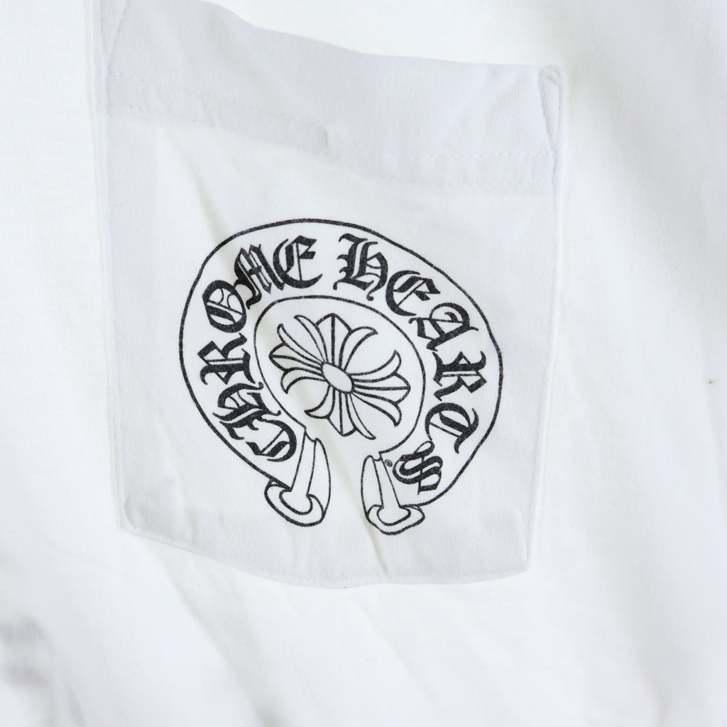 CHROME HEARTS(クロムハーツ) Honolulu Limited Horseshoe Tee ホノルル限定 ホースシュープリント クルーネック 半袖Tシャツ カットソー ホワイト