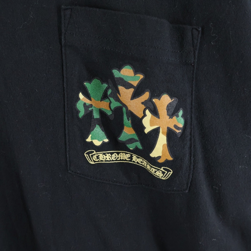 CHROME HEARTS(クロムハーツ) Camo Horseshoe Tee カモフラ ホースシュープリント クルーネック 半袖Tシャツ カットソー ブラック