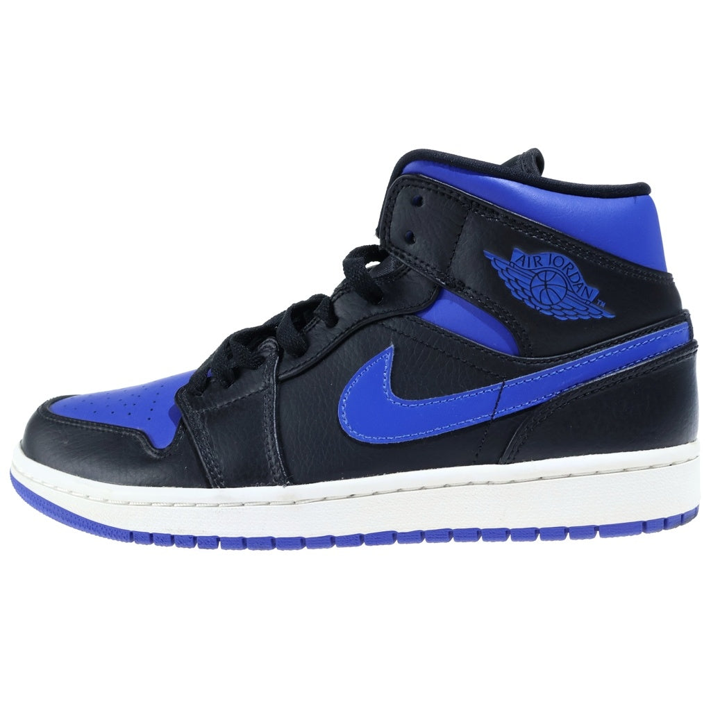 NIKE(ナイキ) AIR JORDAN 1 MID エアジョーダン1 ミッド ハイカットスニーカー ブルー/ブラック US8/26cm 554724-068