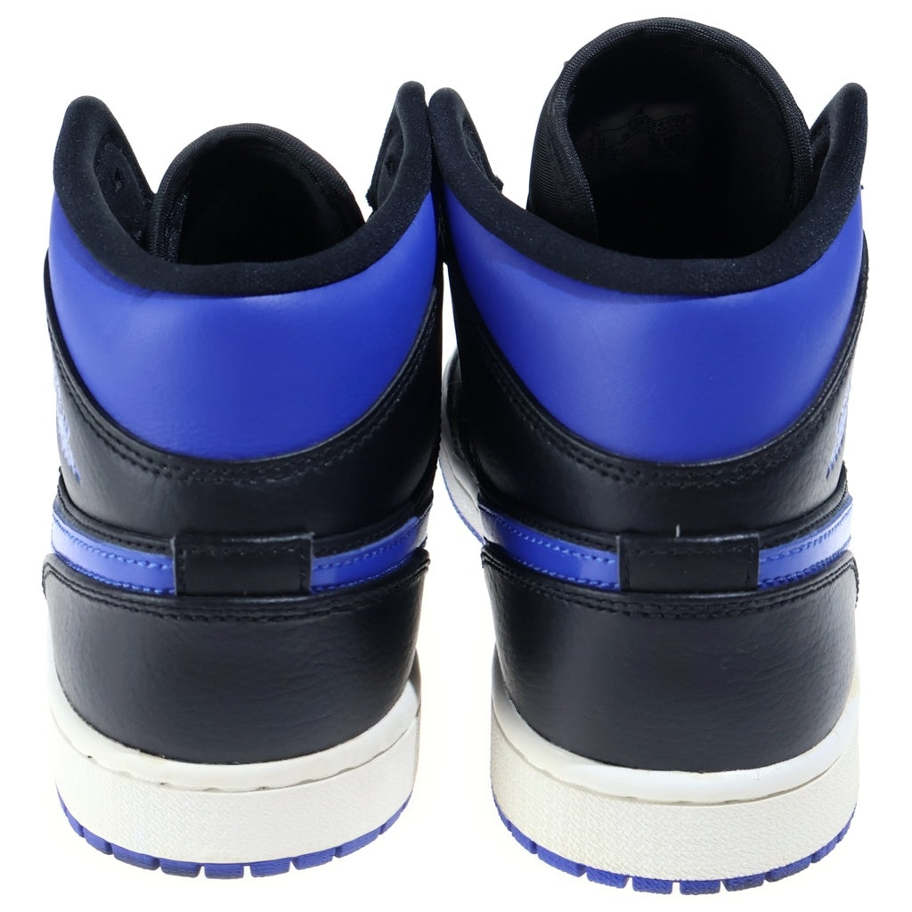 NIKE(ナイキ) AIR JORDAN 1 MID エアジョーダン1 ミッド ハイカットスニーカー ブルー/ブラック US8/26cm 554724-068