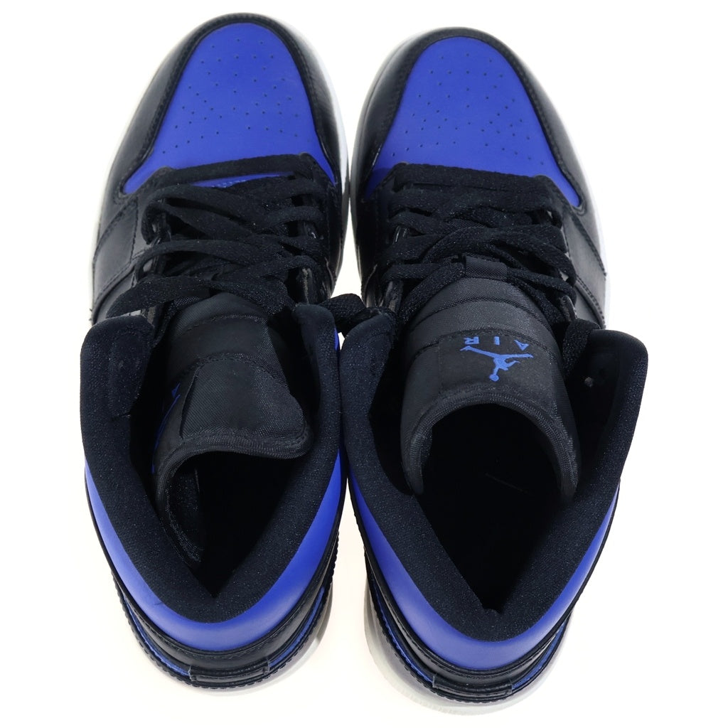 NIKE(ナイキ) AIR JORDAN 1 MID エアジョーダン1 ミッド ハイカットスニーカー ブルー/ブラック US8/26cm 554724-068