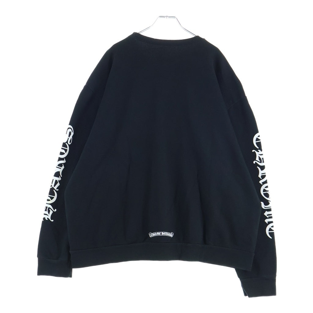 CHROME HEARTS(クロムハーツ) SWTSHRT PLVR ネックロゴクルーネックスウェット トレーナー ブラック