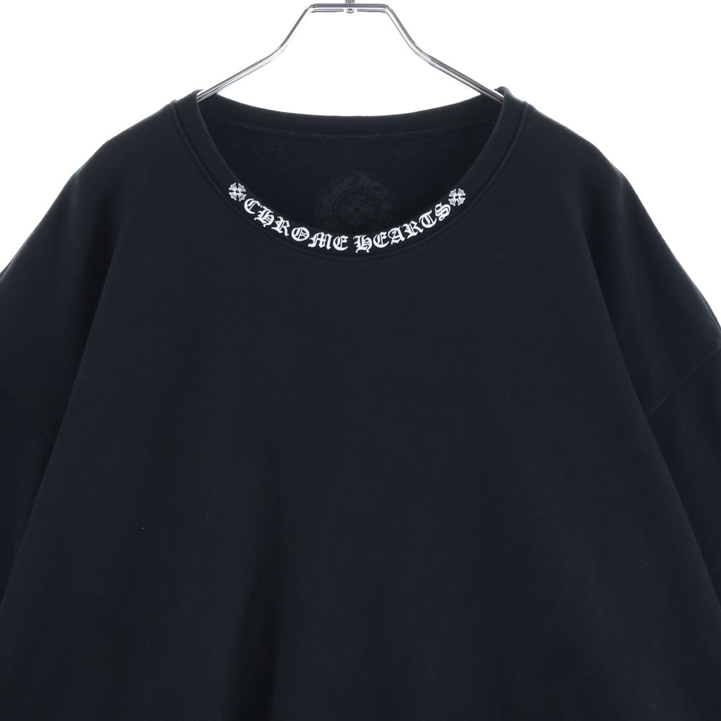 CHROME HEARTS(クロムハーツ) SWTSHRT PLVR ネックロゴクルーネックスウェット トレーナー ブラック