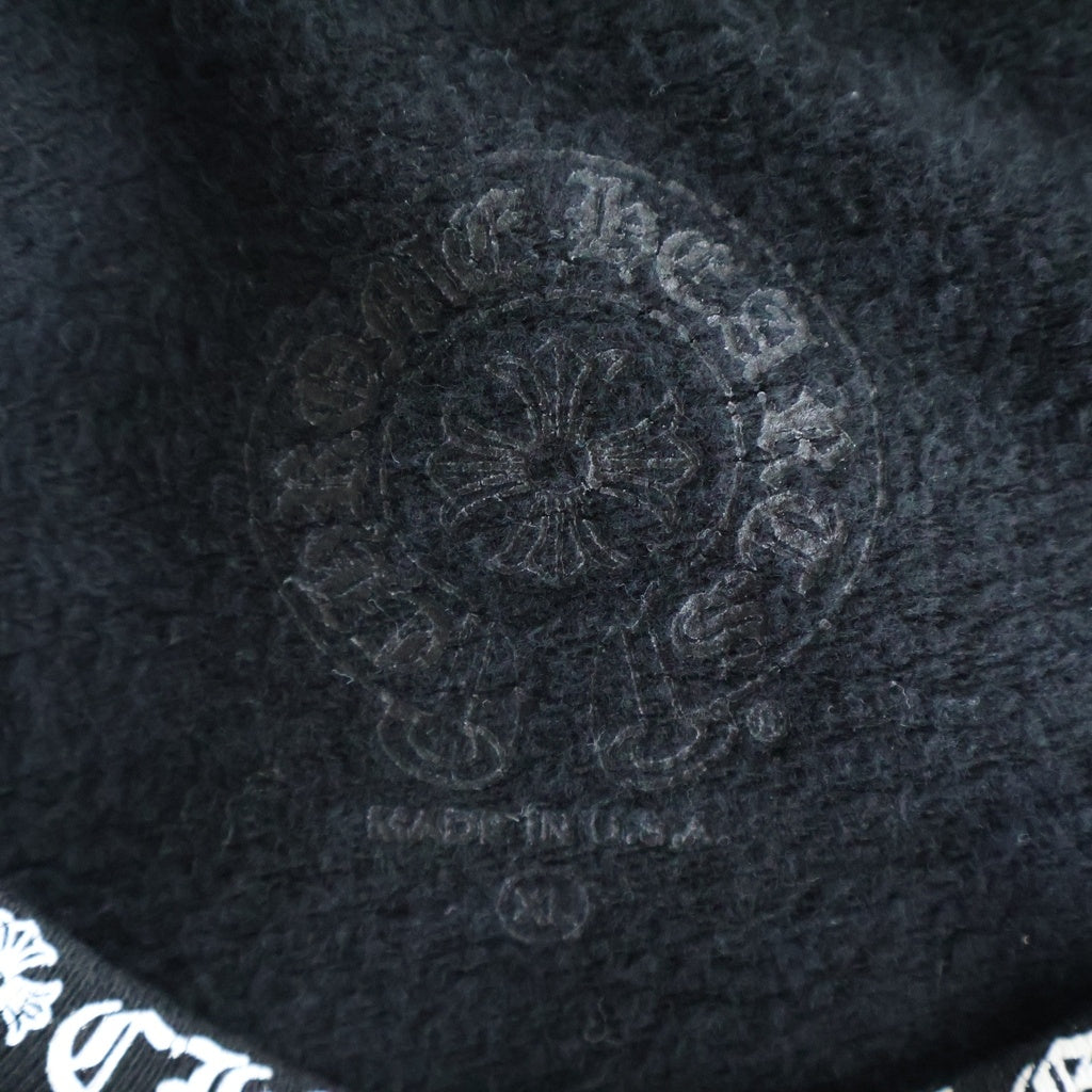 CHROME HEARTS(クロムハーツ) SWTSHRT PLVR ネックロゴクルーネックスウェット トレーナー ブラック