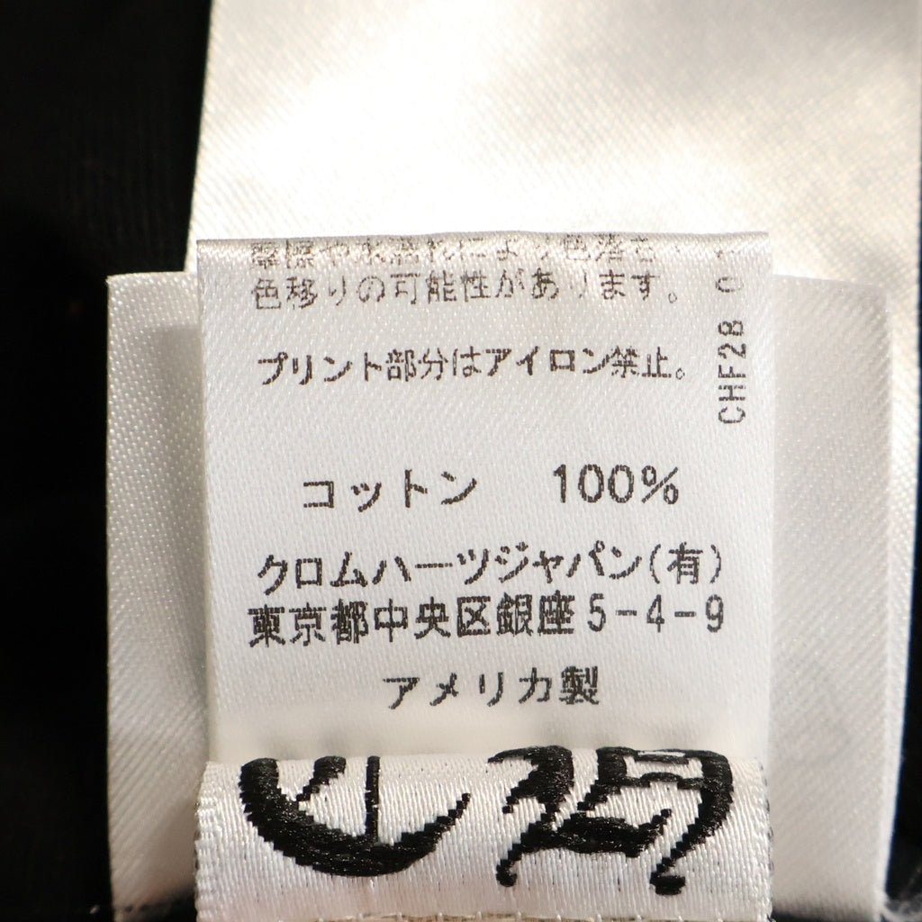 CHROME HEARTS(クロムハーツ) Neck Logo ネックロゴ クルーネック半袖Tシャツカットソー ブラック/ピンク