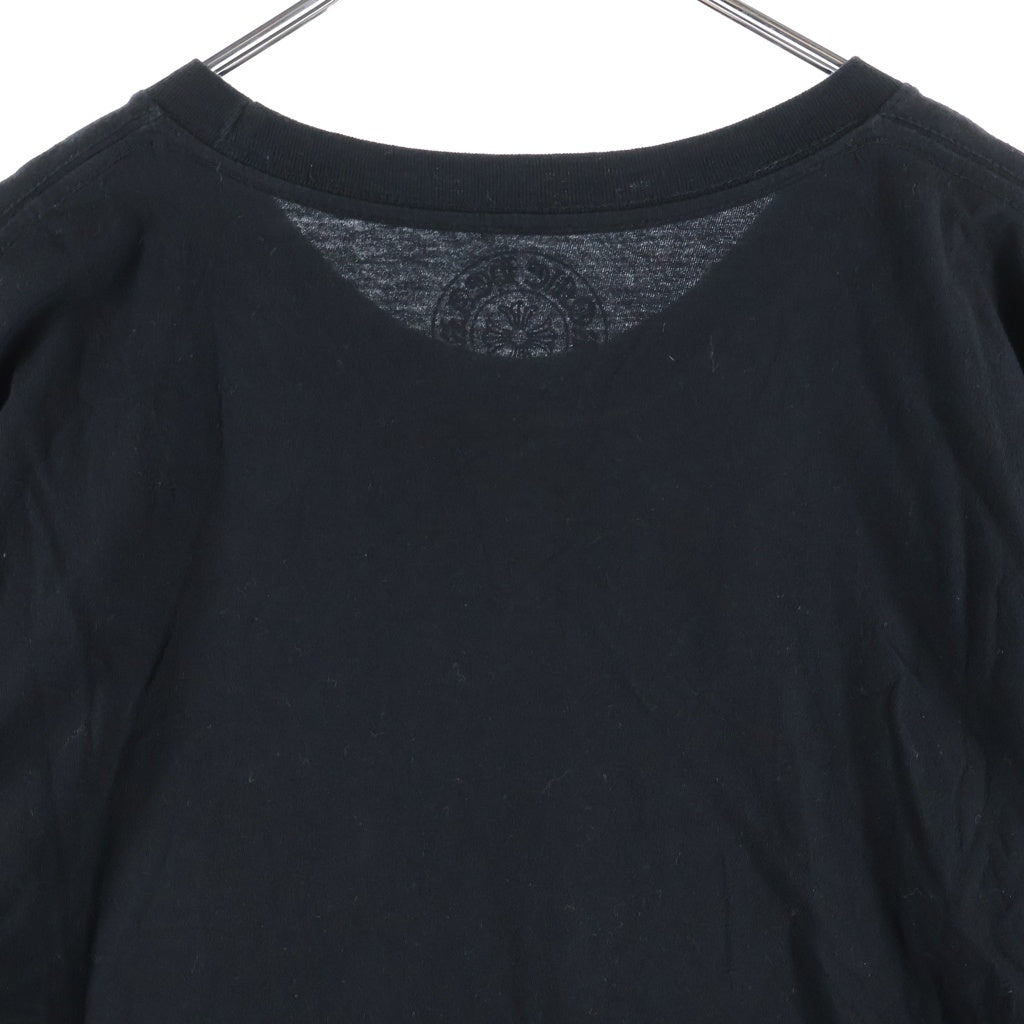 CHROME HEARTS(クロムハーツ) Neck Logo ネックロゴ クルーネック半袖Tシャツカットソー ブラック/イエロー