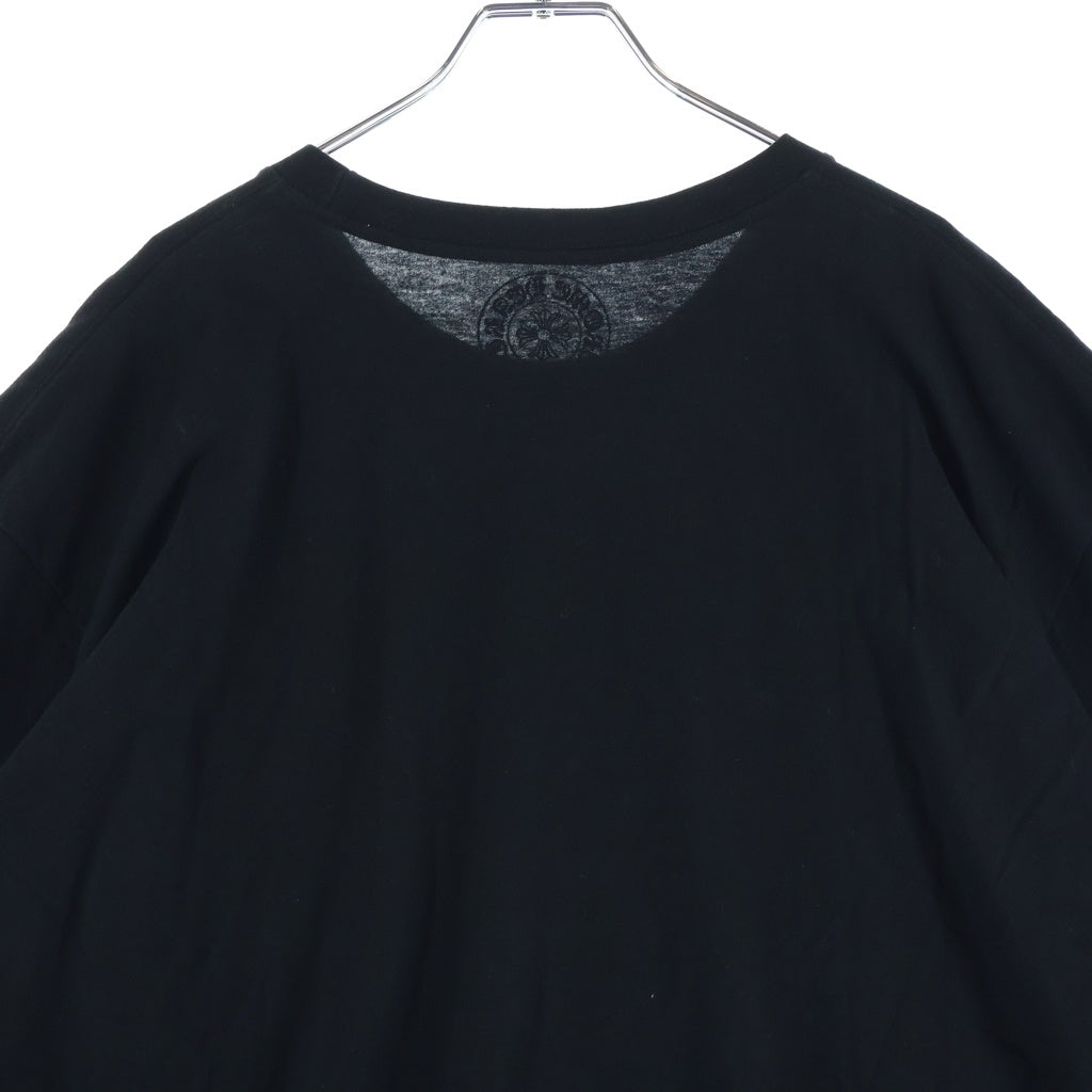 CHROME HEARTS(クロムハーツ) Neck Logo ネックロゴ クルーネック半袖Tシャツカットソー ブラック/イエロー