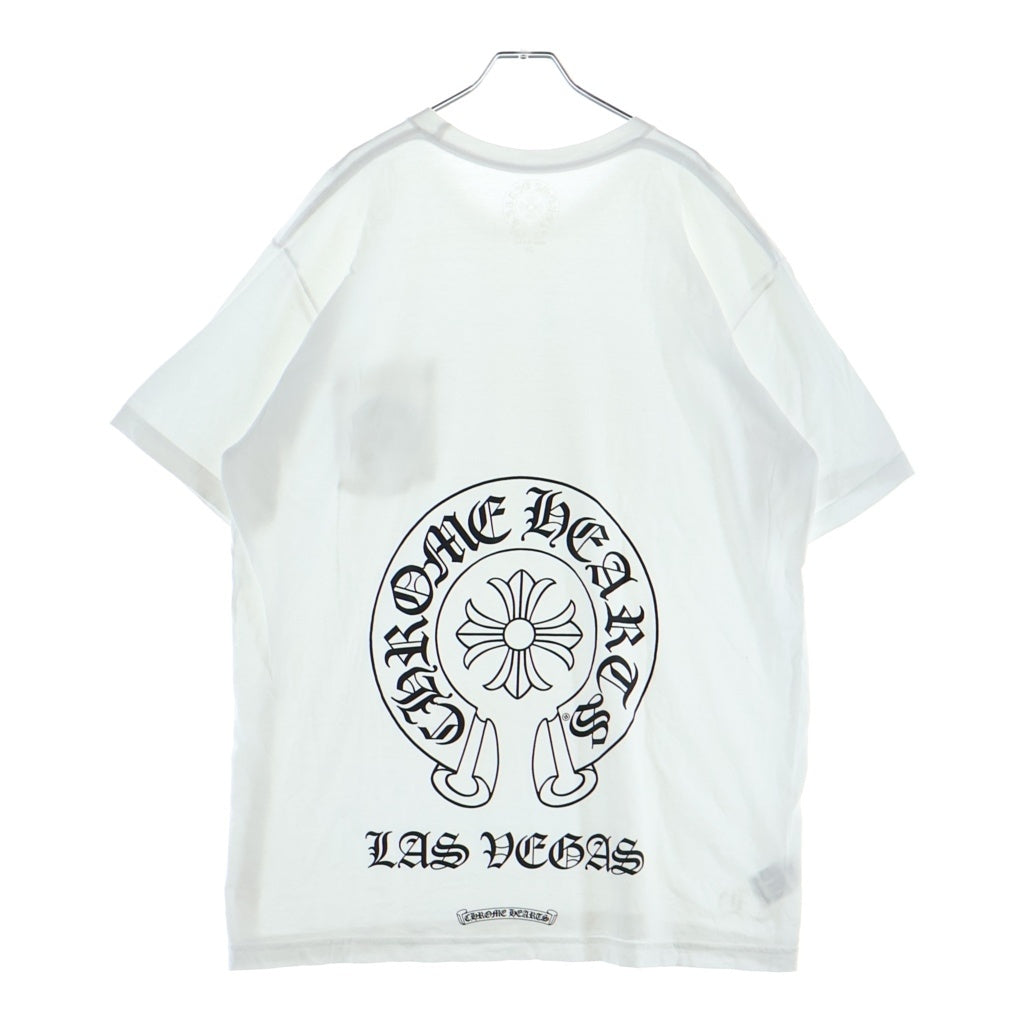 CHROME HEARTS(クロムハーツ) LOS ANGELS HORSESHOE S/S TEE ロサンゼルス限定 ホースシュー クルーネック半袖Tシャツ カットソー ホワイト