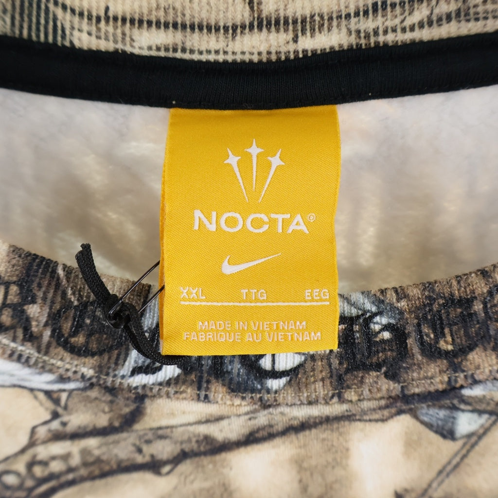 CHROME HEARTS(クロムハーツ) ×NIKE ×NOCTA DRAKE SWEAT ナイキ ノクタ ドレイク バックホースシュープリント プルオーバースウェットトレーナー ブラウン