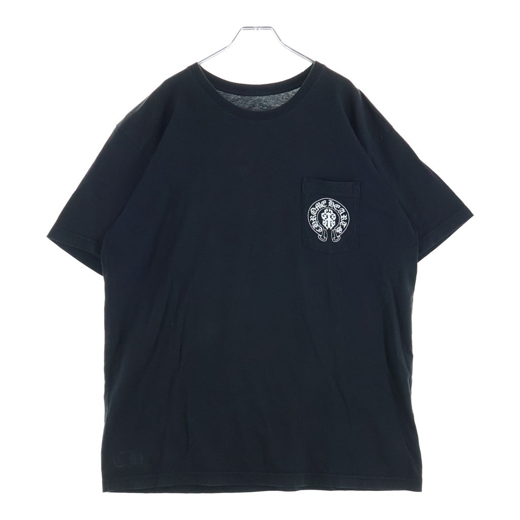 CHROME HEARTS(クロムハーツ) CH T-SHRT 1 バックアメリカンフラッグプリントTシャツ ブラック