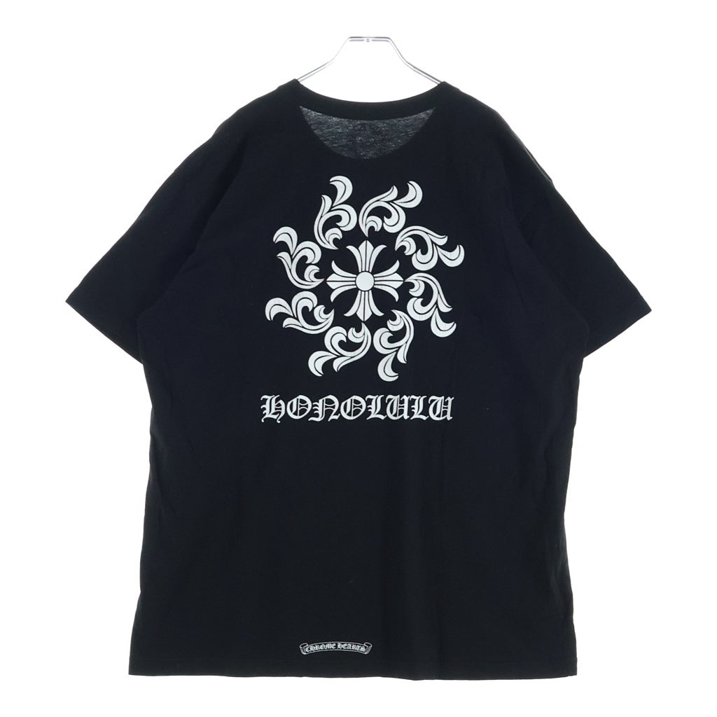 CHROME HEARTS(クロムハーツ) Honolulu Horseshoe SS Tee ホノルル限定 ホースシュー バック CHプラス クルーネック半袖Tシャツカットソー ブラック
