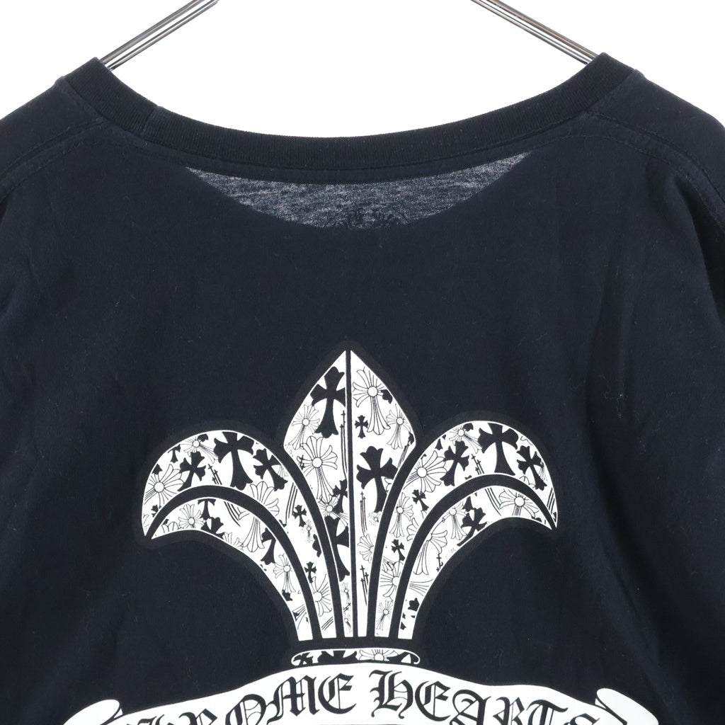 CHROME HEARTS(クロムハーツ) CH L/S バックスクロールラベル BSフレア総柄プリント 長袖Tシャツカットソー ブラック