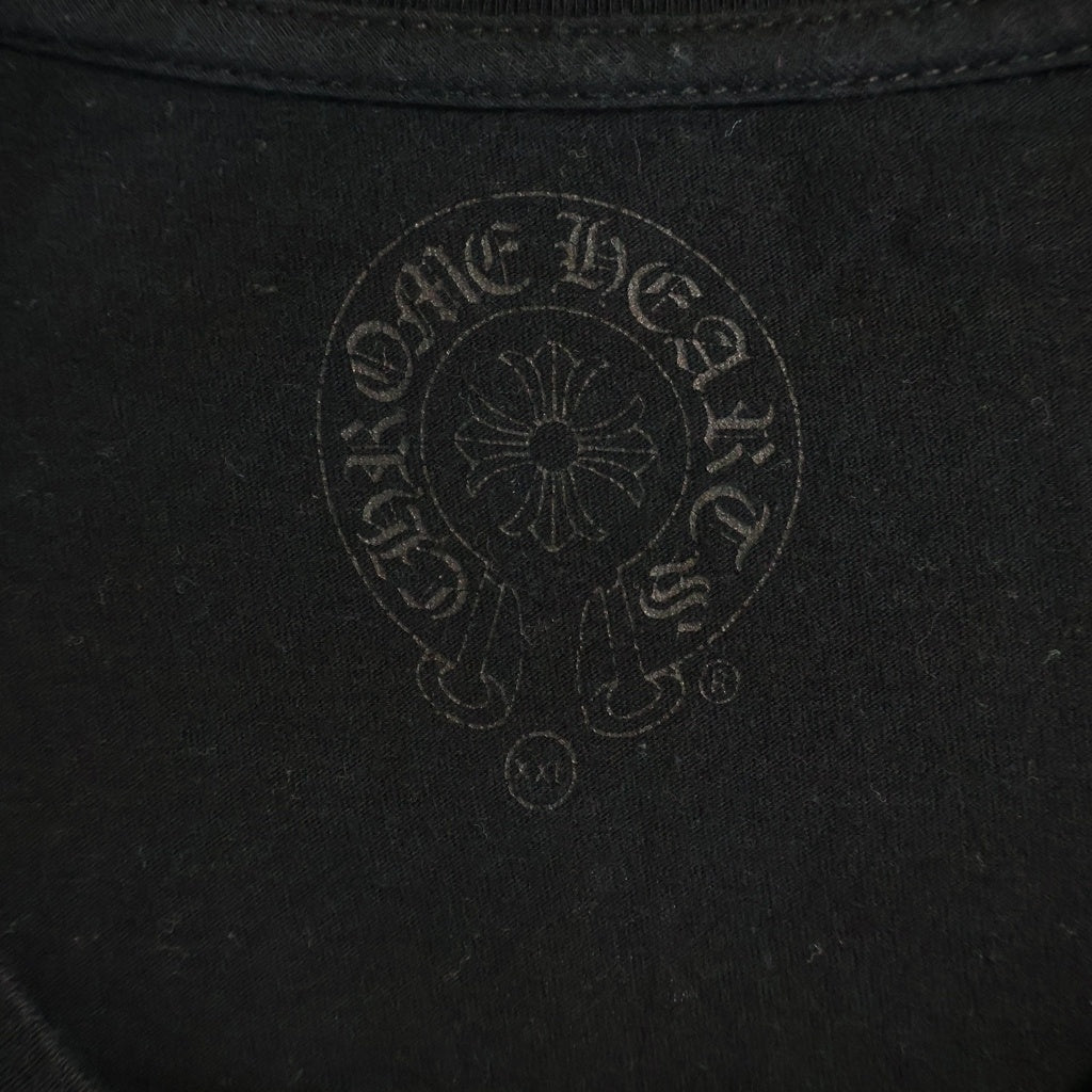 CHROME HEARTS(クロムハーツ) CH L/S バックスクロールラベル BSフレア総柄プリント 長袖Tシャツカットソー ブラック