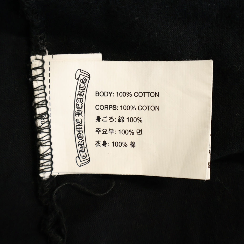 CHROME HEARTS(クロムハーツ) CH L/S バックスクロールラベル BSフレア総柄プリント 長袖Tシャツカットソー ブラック