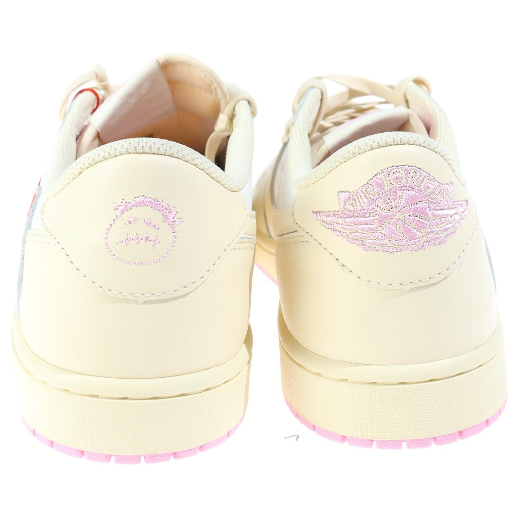NIKE(ナイキ) ×TRAVIS SCOTT AIR JORDAN 1 LOW OG SP Muslin/Shy Pink トラヴィススコット エアジョーダン1 ロー モスリン シャイピンク ローカットスニーカーシューズ US12/30cm IQ7604-100