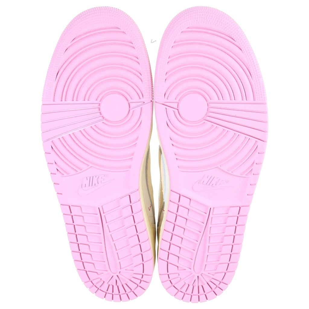 NIKE(ナイキ) ×TRAVIS SCOTT AIR JORDAN 1 LOW OG SP Muslin/Shy Pink トラヴィススコット エアジョーダン1 ロー モスリン シャイピンク ローカットスニーカーシューズ US12/30cm IQ7604-100