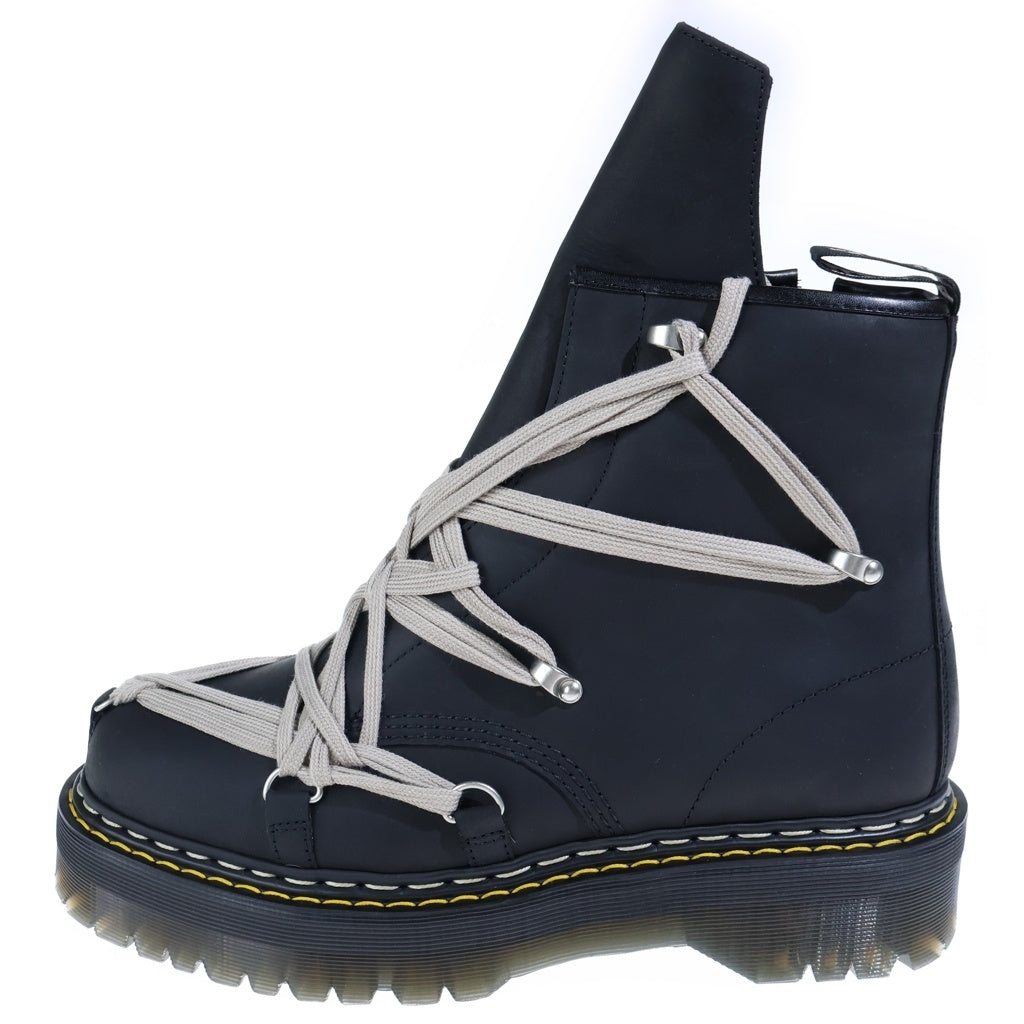 Rick Owens(リックオウエンス) ×Dr. Martens Quad Sole Mega Lace Boot DM02E6812 ドクターマーチン クワッドソール メガレース ハイカットブーツ ブラック