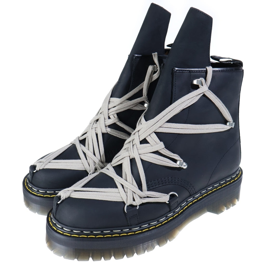 Rick Owens(リックオウエンス) ×Dr. Martens Quad Sole Mega Lace Boot DM02E6812 ドクターマーチン クワッドソール メガレース ハイカットブーツ ブラック