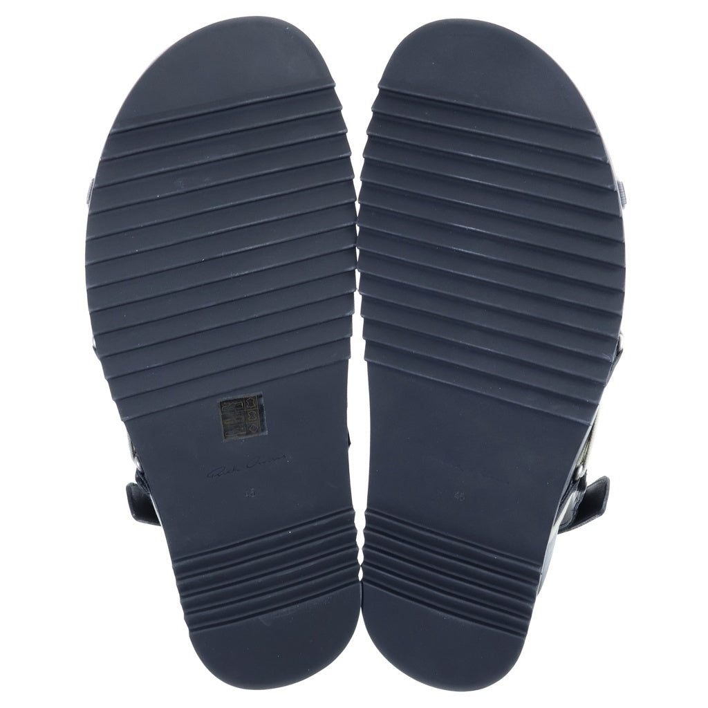 Rick Owens(リックオウエンス) MEGALACE MULE GRANOLA RU01F2813 LOOW1 メガレース ミュール グラノーラ サンダル ブラック