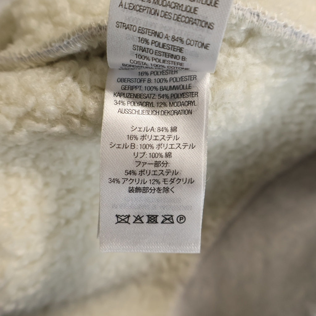 SUPREME(シュプリーム) 25AW Faux Fur Zip Up Hooded Sweatshirt フェイクファー ロゴ刺繍 ジップアップパーカー グレー