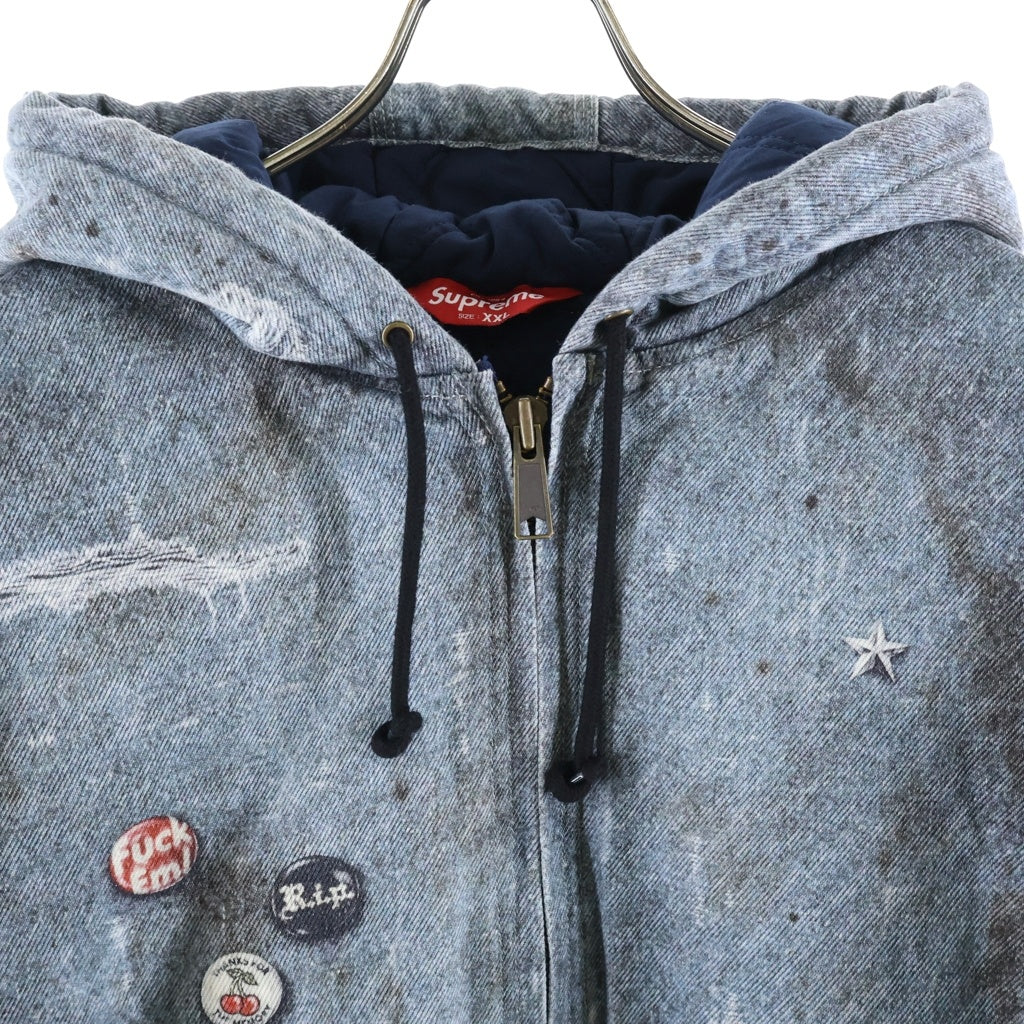 SUPREME(シュプリーム) 24AW HJR Trompe Loeil Hooded Work Jacket フード ワークジャケット インディゴ
