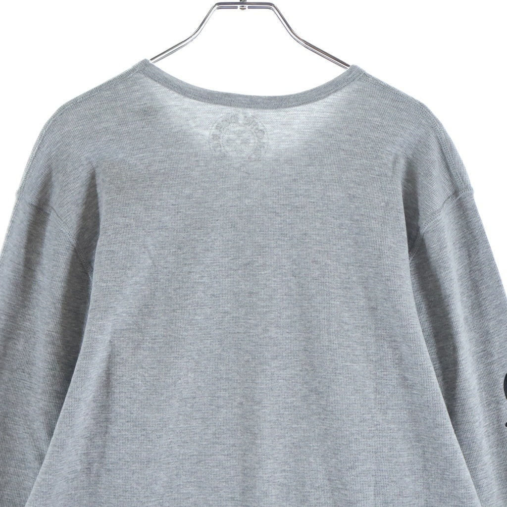 CHROME HEARTS(クロムハーツ) THERMAL L/S TEE アーム英字ロゴプリント サーマル 長袖Tシャツ ロンT ロングスリーブカットソー グレー