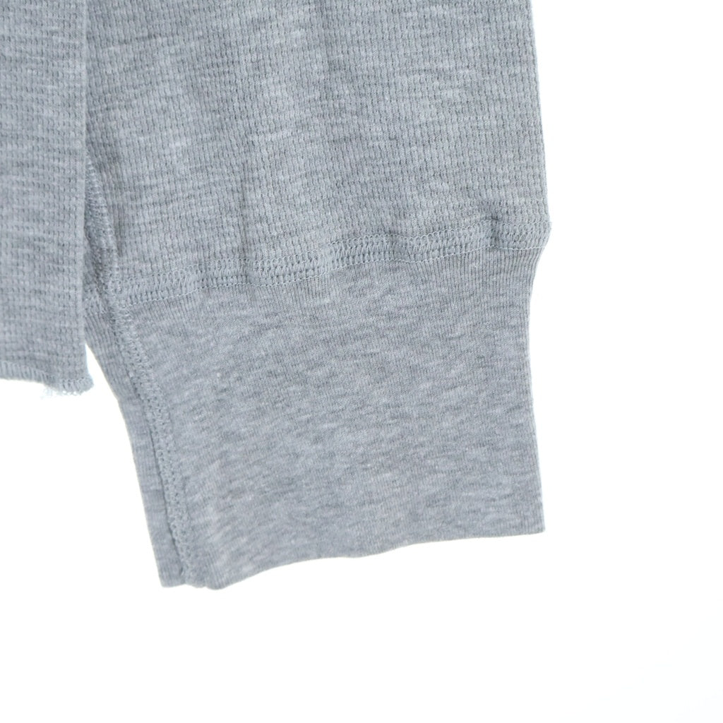 CHROME HEARTS(クロムハーツ) THERMAL L/S TEE アーム英字ロゴプリント サーマル 長袖Tシャツ ロンT ロングスリーブカットソー グレー