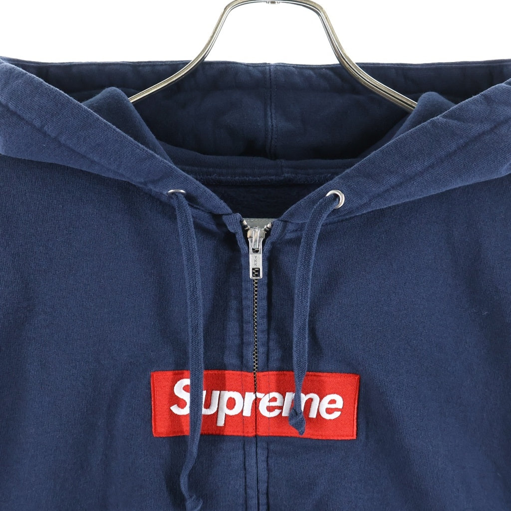 SUPREME(シュプリーム) 26SS ×MM6 Box Logo Zip Up Hooded Sweatshirt ボックスロゴジップアップフーデッドスウェットシャツ パーカー ネイビー