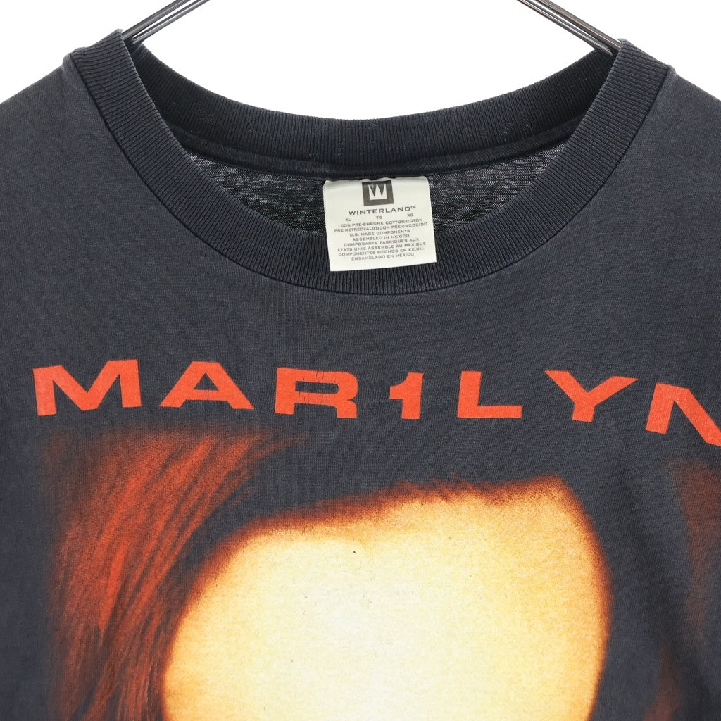 VINTAGE(ヴィンテージ) 90s Marilyn Manson BIGGER THAN SATAN WINTERLAND マリリンマンソン ビガーザンサタン ウィンターランドタグ ヴィンテージ 半袖Tシャツ ブラック