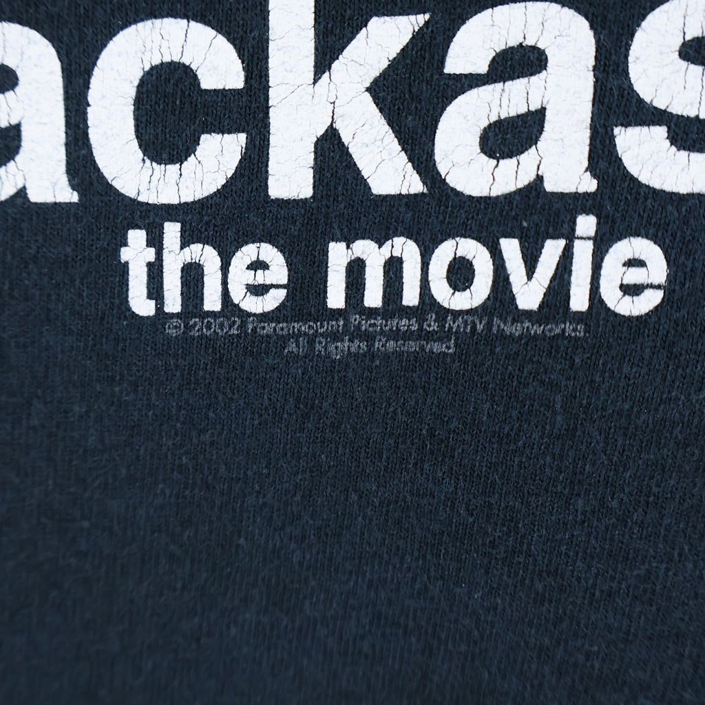 VINTAGE(ヴィンテージ) 00S JACKASS THE MOVIE ジャッカス ムービー スカルプリント 半袖Tシャツ カットソー ブラック