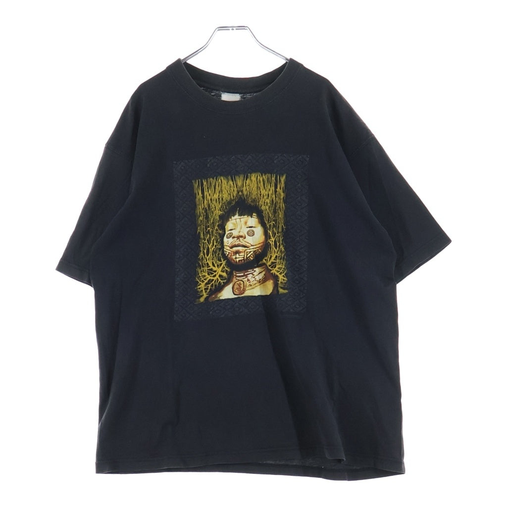 VINTAGE(ヴィンテージ) 90S VINTAGE SEPULTURA TRIBALISM ACROSS EUROPE ヴィンテージ セパルトゥラ プリント 半袖Tシャツ カットソー ブラック