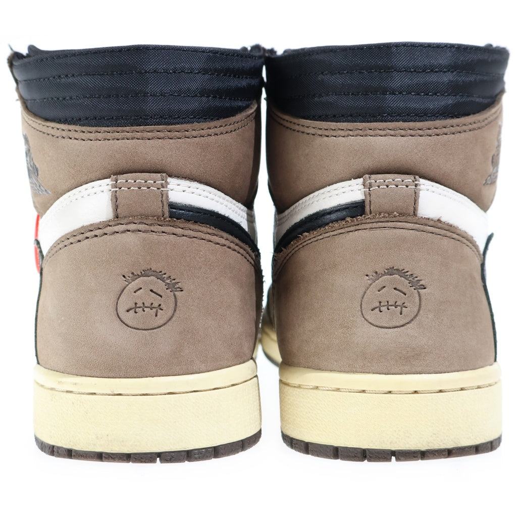 NIKE(ナイキ) ×Travis Scott Air Jordan 1 Retro High OG TS SP トラヴィススコット エアジョーダン1 レトロ ハイカットスニーカー ブラウン/ホワイト US7/25cm CD4487-100