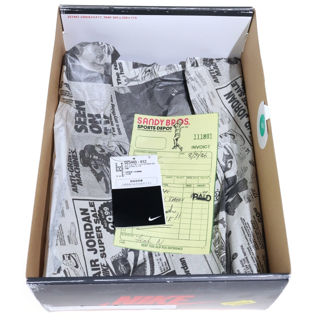 NIKE(ナイキ) AIR JORDAN 1 HIGH OG LOST FOUND CHICAGO エアジョーダン1 ロスト ファウンド シカゴ ハイカットスニーカー レッド/ホワイト US7/25cm DZ5485-612