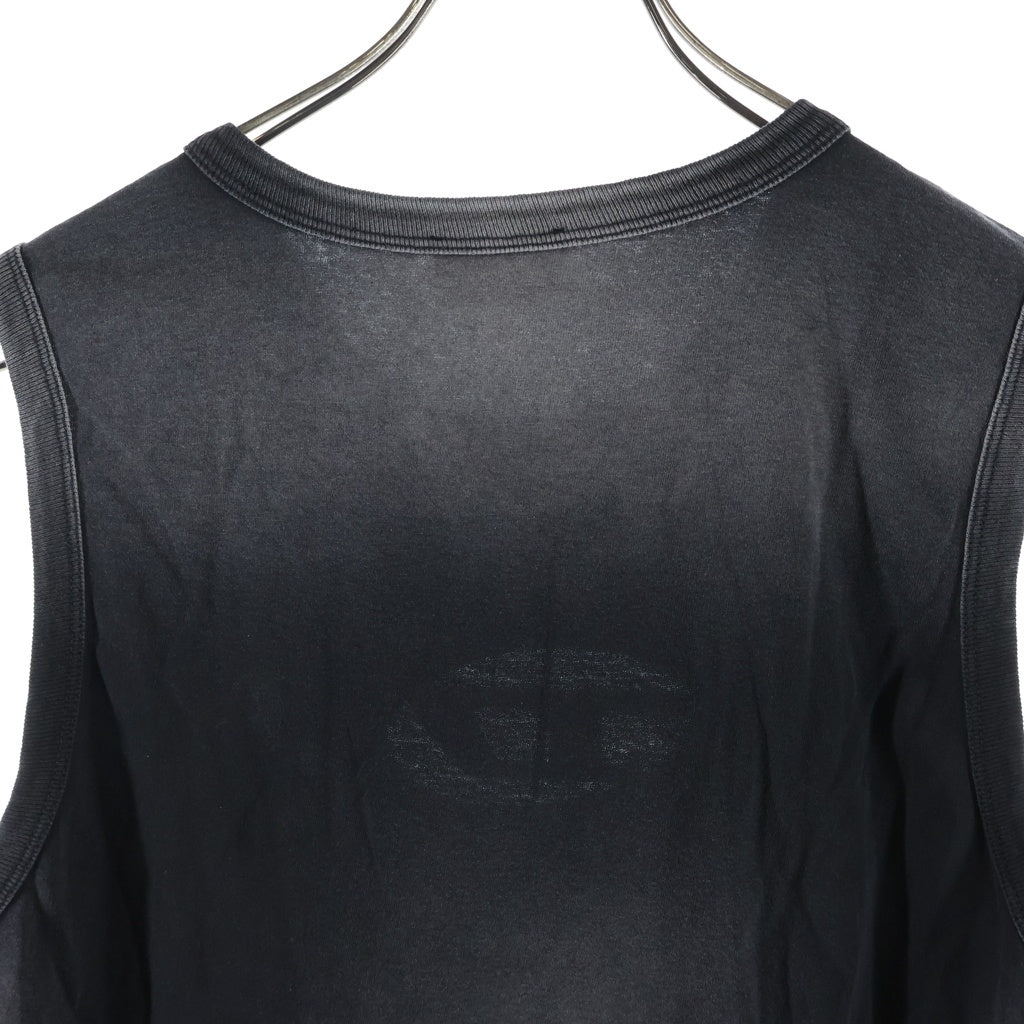 DIESEL(ディーゼル) T-BRICO オーバルD タンクトップ ノースリーブカットソー ブラック A13601
