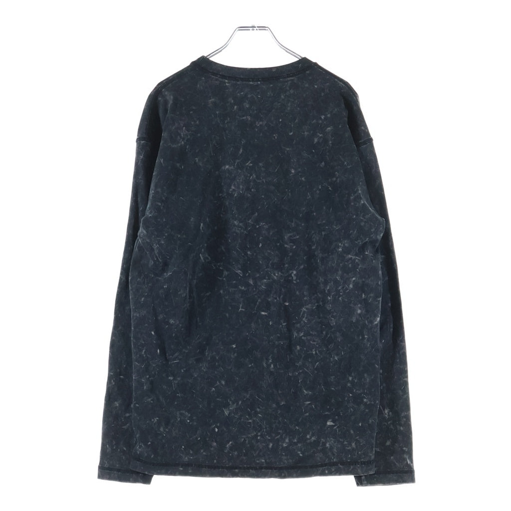 DIESEL(ディーゼル) T-AUSER ジップデニムデザイン ロングスリーブ長袖Tシャツカットソー ブラック A17634