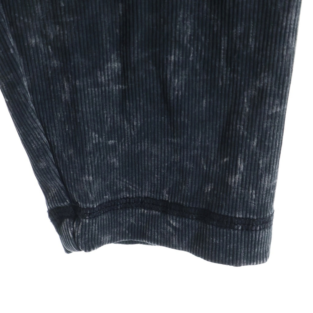 DIESEL(ディーゼル) T-AUSER ジップデニムデザイン ロングスリーブ長袖Tシャツカットソー ブラック A17634
