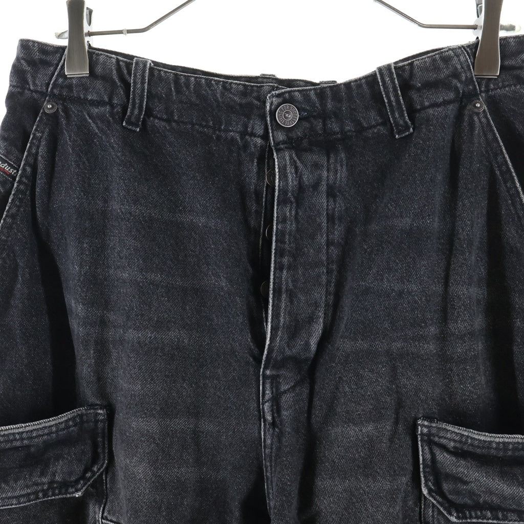 DIESEL(ディーゼル) D-FISH-S ワイド カーゴ デニムパンツ ブラック A11419