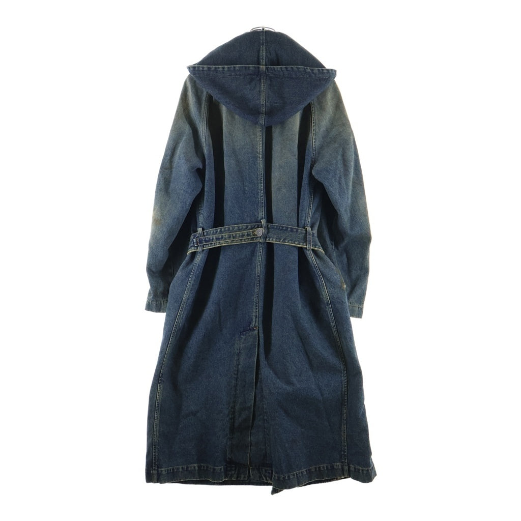 DIESEL(ディーゼル) JP-J-MATTHEW フーデット デニム トレンチコート インディゴ P01140