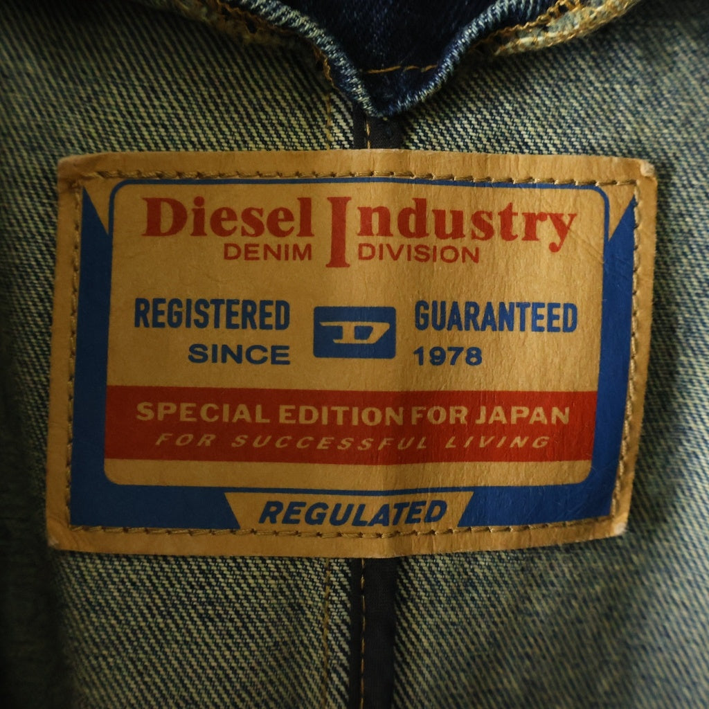DIESEL(ディーゼル) JP-J-MATTHEW フーデット デニム トレンチコート インディゴ P01140