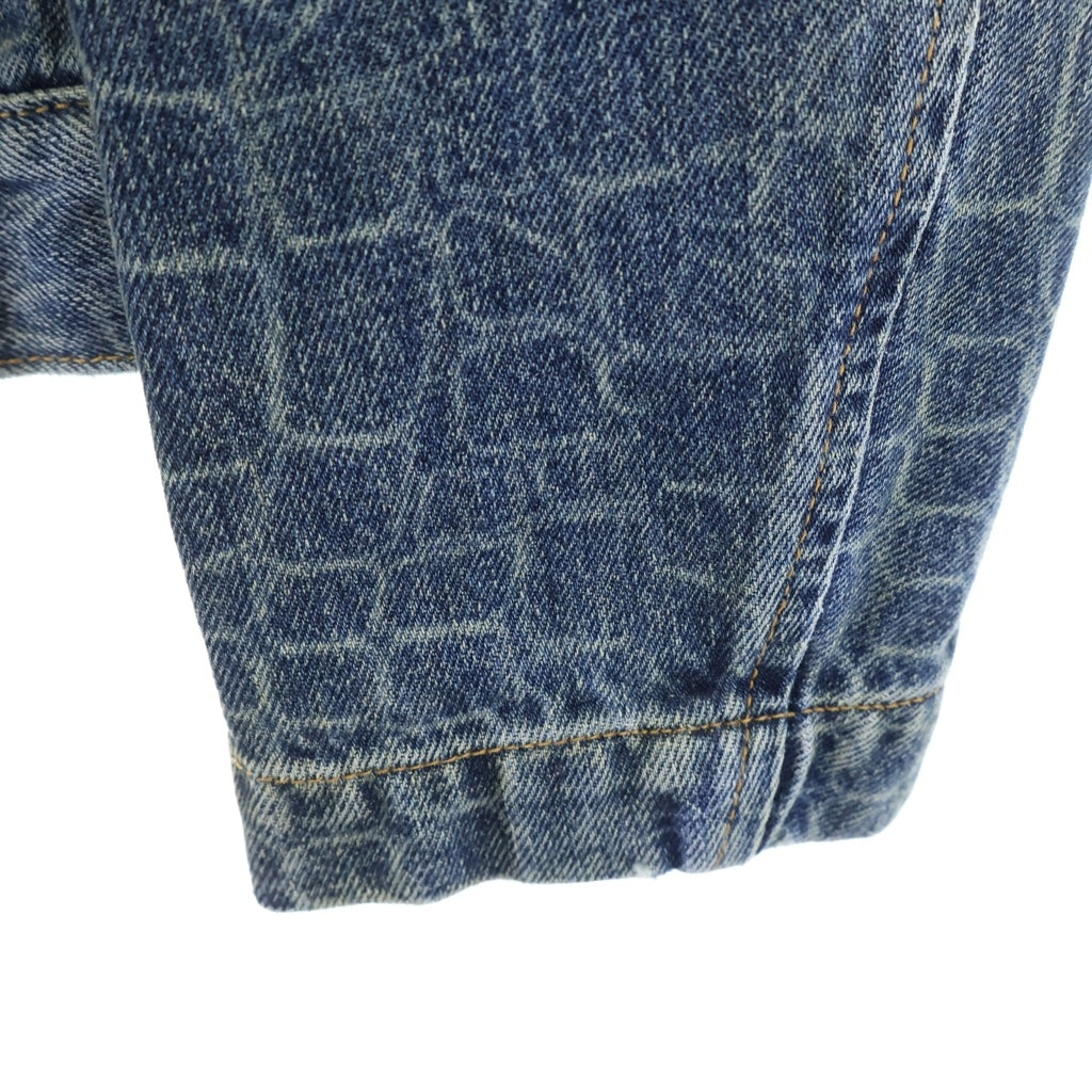 DIESEL(ディーゼル) CL-D-GLORY-SNAKE スネークプリント シングルライダース デニムジャケット インディゴ 007BU