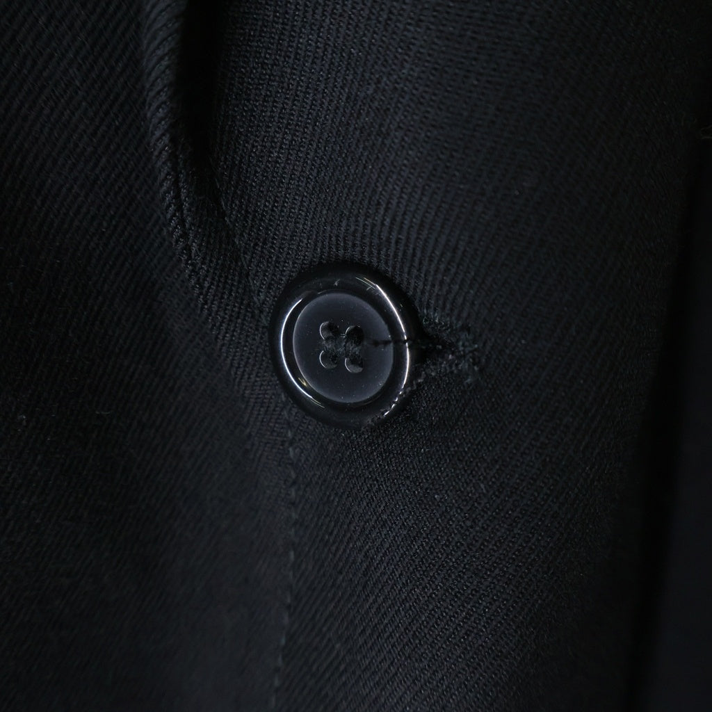 DIESEL(ディーゼル) 23AW J-HIVO ヴァージンウール サイドデニムライン デザイン シングルテーラードジャケット/スラックスロングパンツ セットアップスーツ ブラック A10415