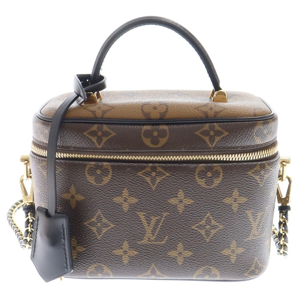 LOUIS VUITTON(ルイヴィトン) モノグラムリバース ヴァニティNV PM ブラウン PVC×レザー ハンドバック 2wayバック バニティバック M45165 RFID