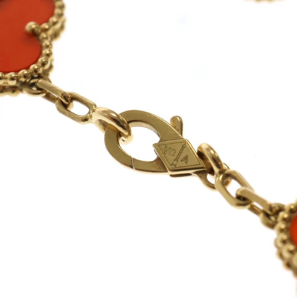 Van Cleef & Arpels(ヴァンクリーフアンドアーペル) ヴィンテージアルハンブラ カーネリアン5モチーフ K18 750YG ブレスレット VCARD35500