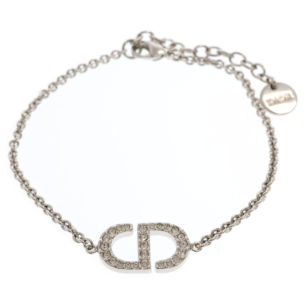 Christian Dior(クリスチャンディオール) Clair D Lune CDロゴ ブレスレット ラインストーン シルバー GP アクセサリー