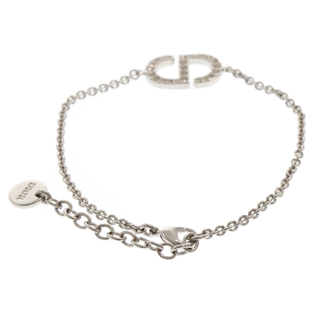 Christian Dior(クリスチャンディオール) Clair D Lune CDロゴ ブレスレット ラインストーン シルバー GP アクセサリー