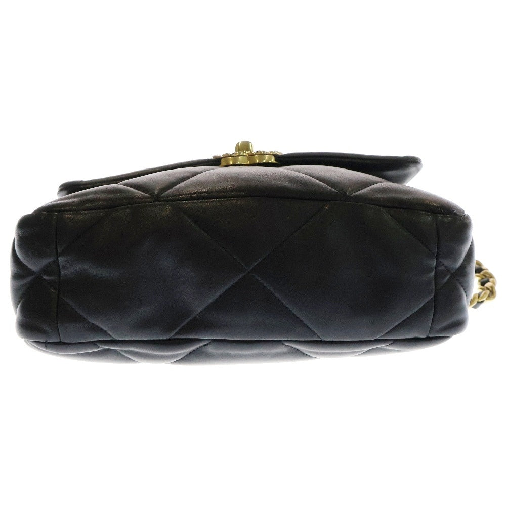 CHANEL(シャネル) シャネル19 チェーン ショルダーバッグ ブラック ラムスキン ゴールド×シルバー金具 ランダムシリアル