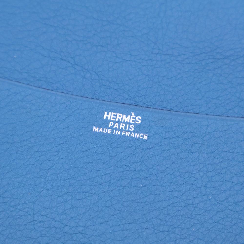 HERMES(エルメス) アジェンダ グローブトロッター ステーショナリー レザー システム手帳カバー ライトブルー □J刻印